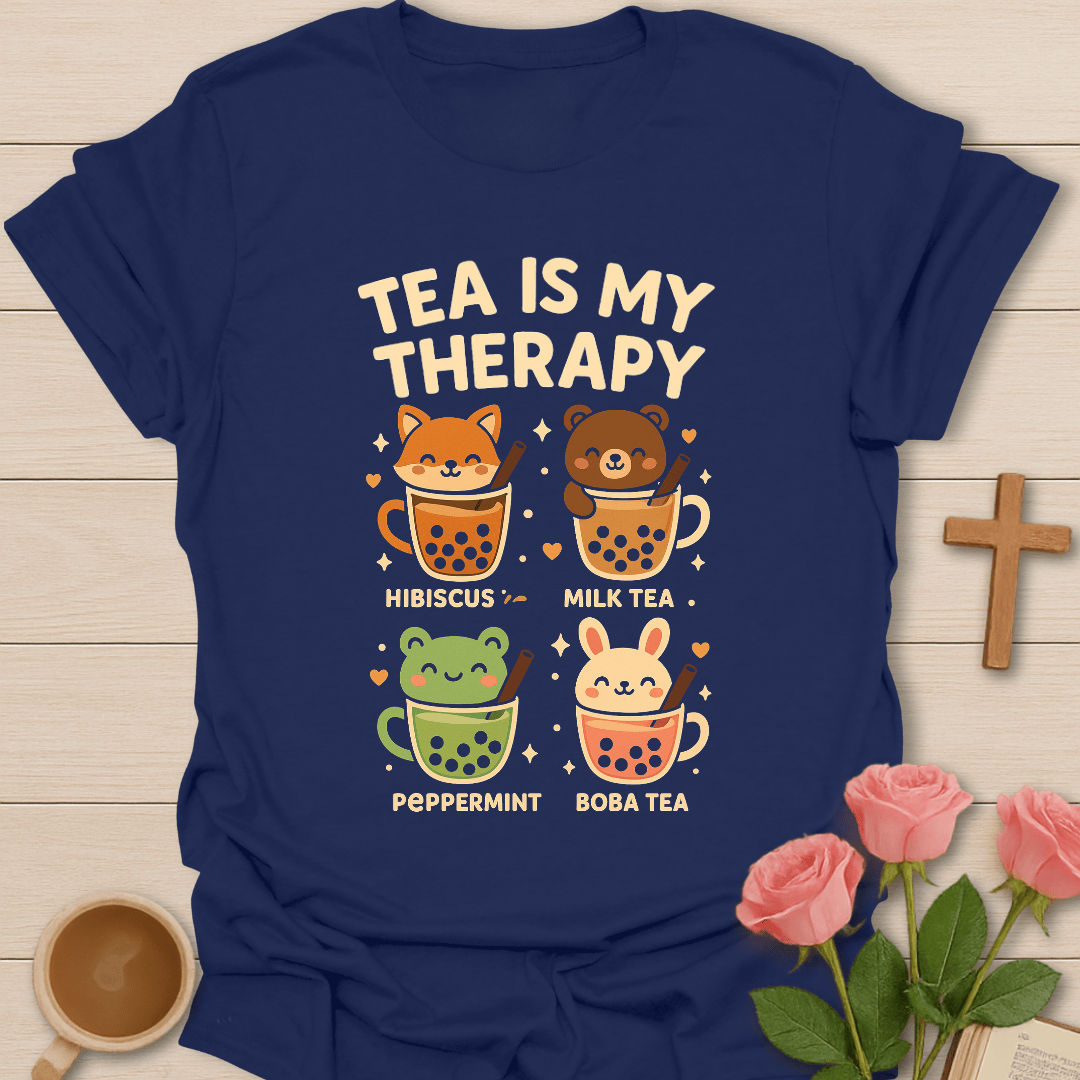 Tea Therapy Bobo Animals T-Shirt - Kozzy Co Navy / S