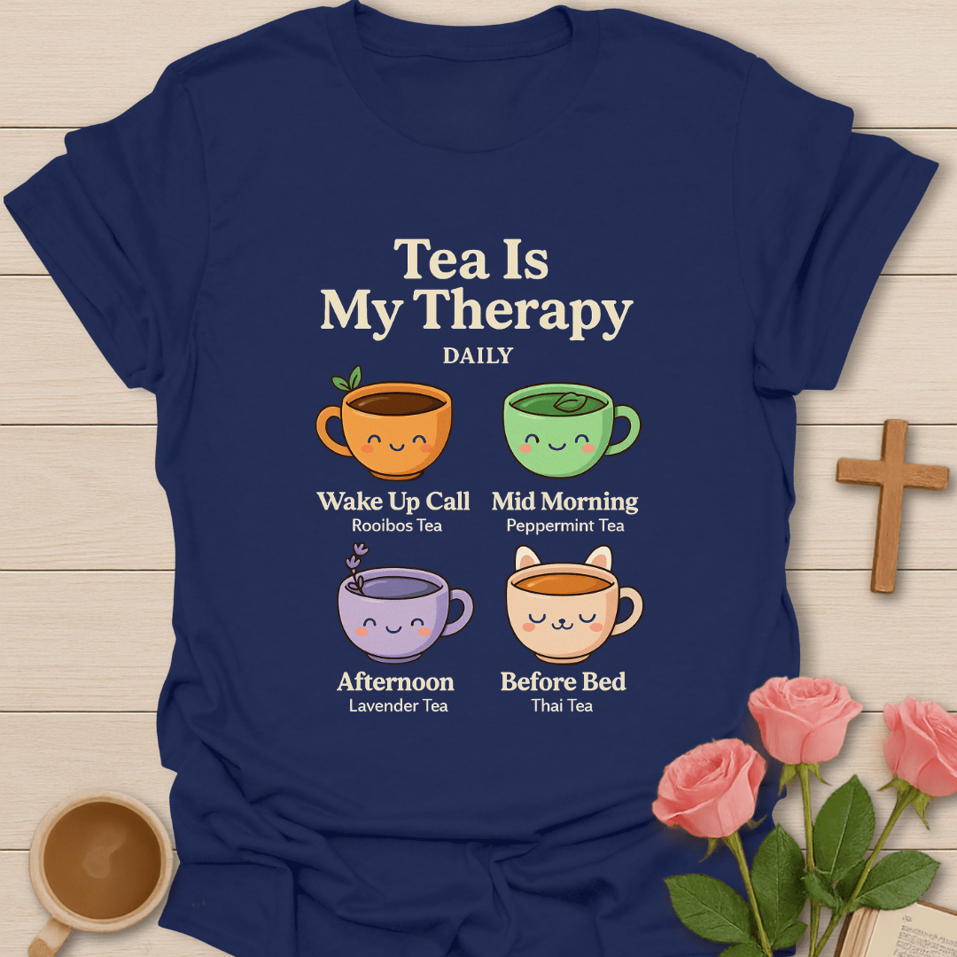 Tea Is My Therapy: Rooibos T-Shirt - Kozzy Co Navy / S