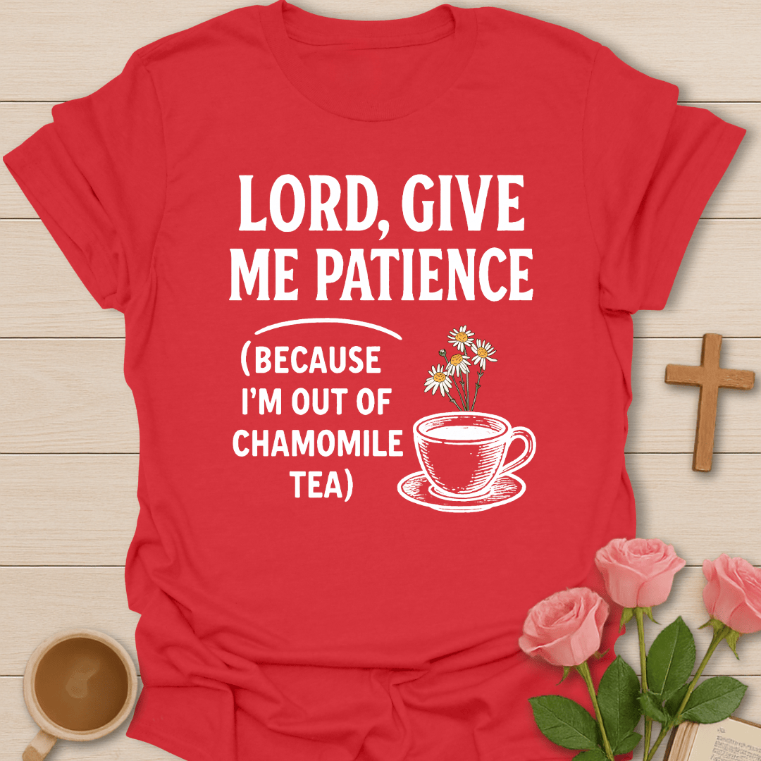 Patience & Tea Christian T-Shirt - Kozzy Co Red / S