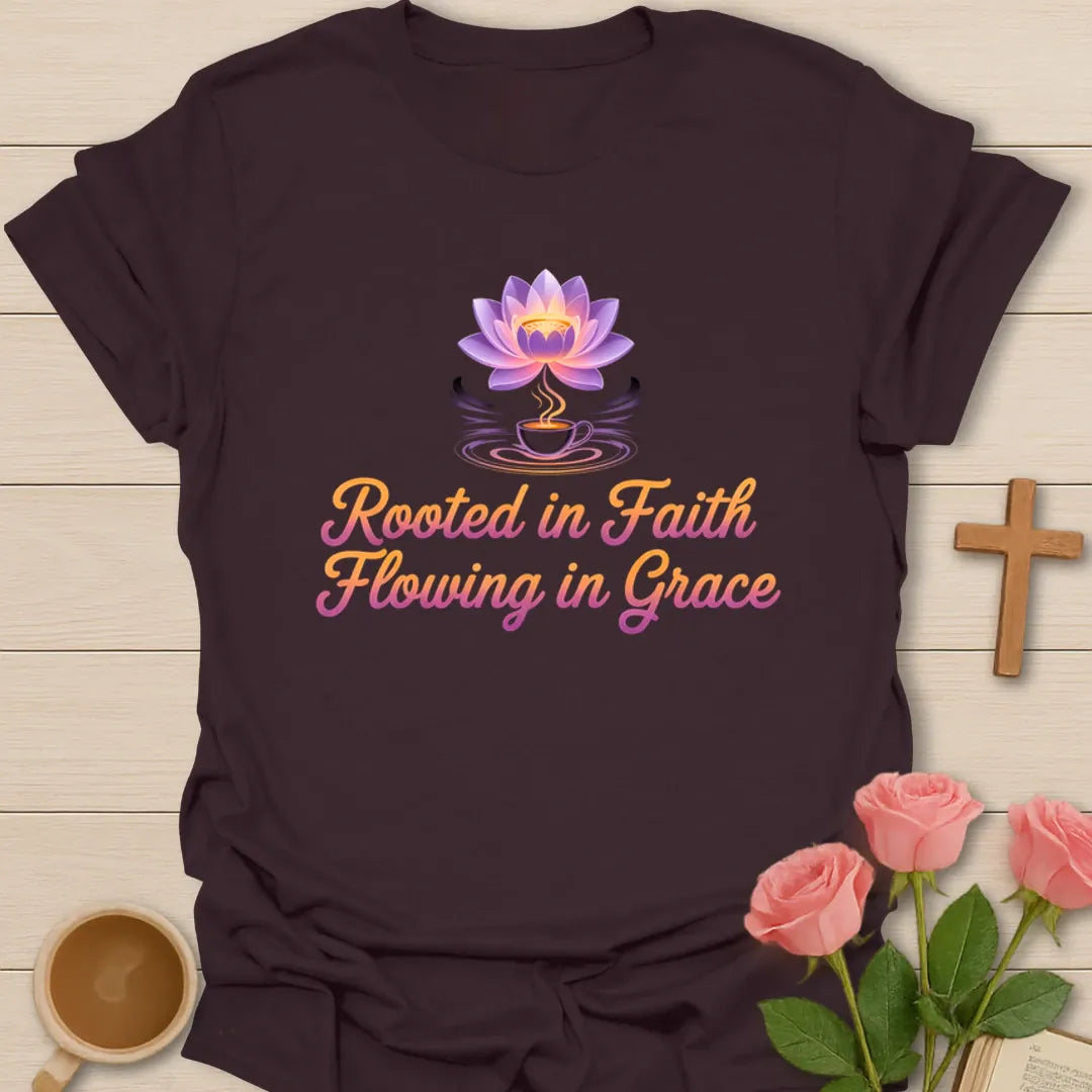 Peaceful Prayer Tea T-Shirt KozzyCo Christian and tea lover design