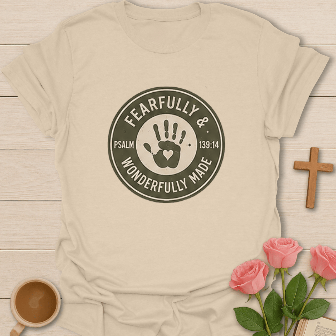 Psalm 139:14 T-Shirt KozzyCo Christian and tea lover design