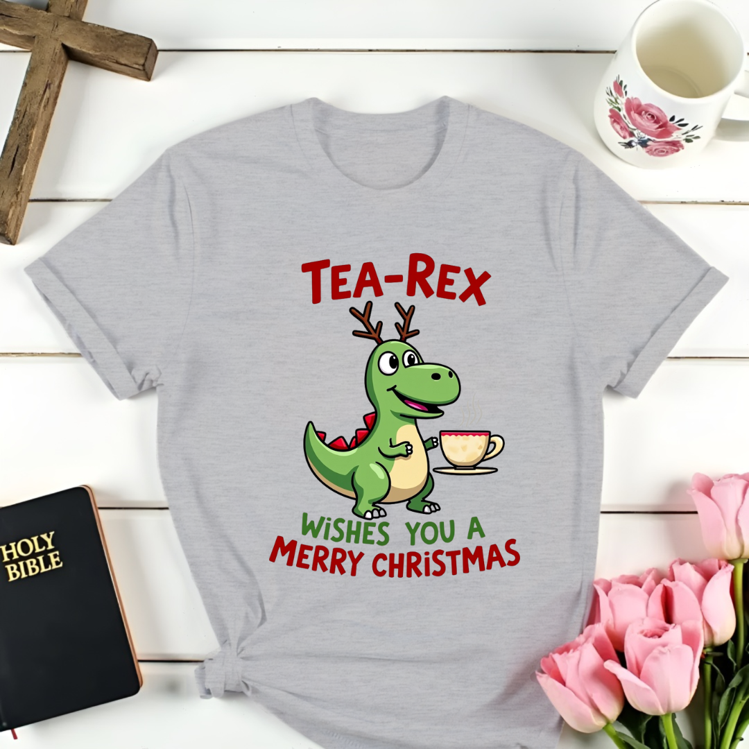 Tea- Rex Christmas T-Shirt