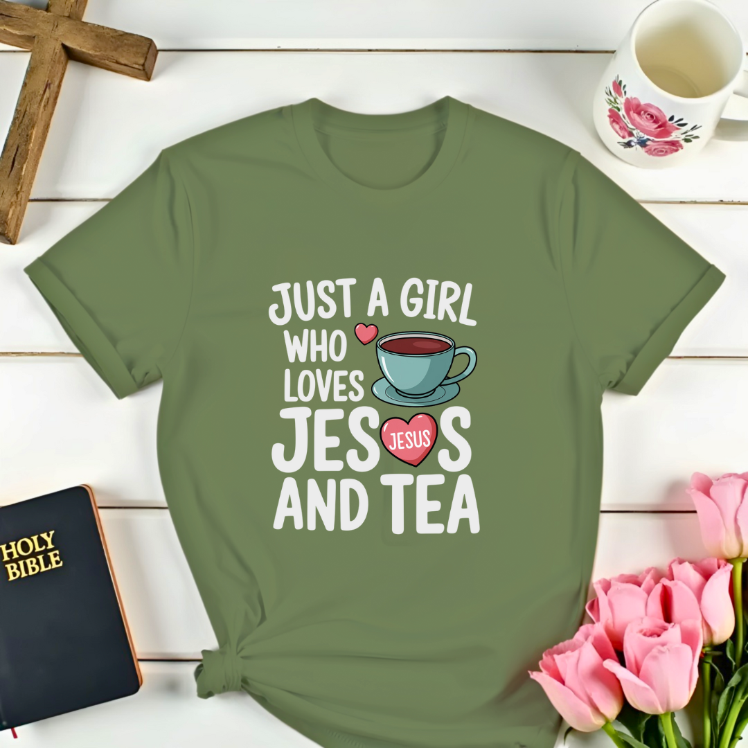 Girl Jesus And Tea T-Shirt