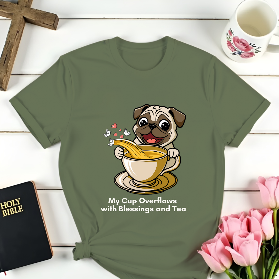 Psalm 23:5 Puppy Pug T-Shirt