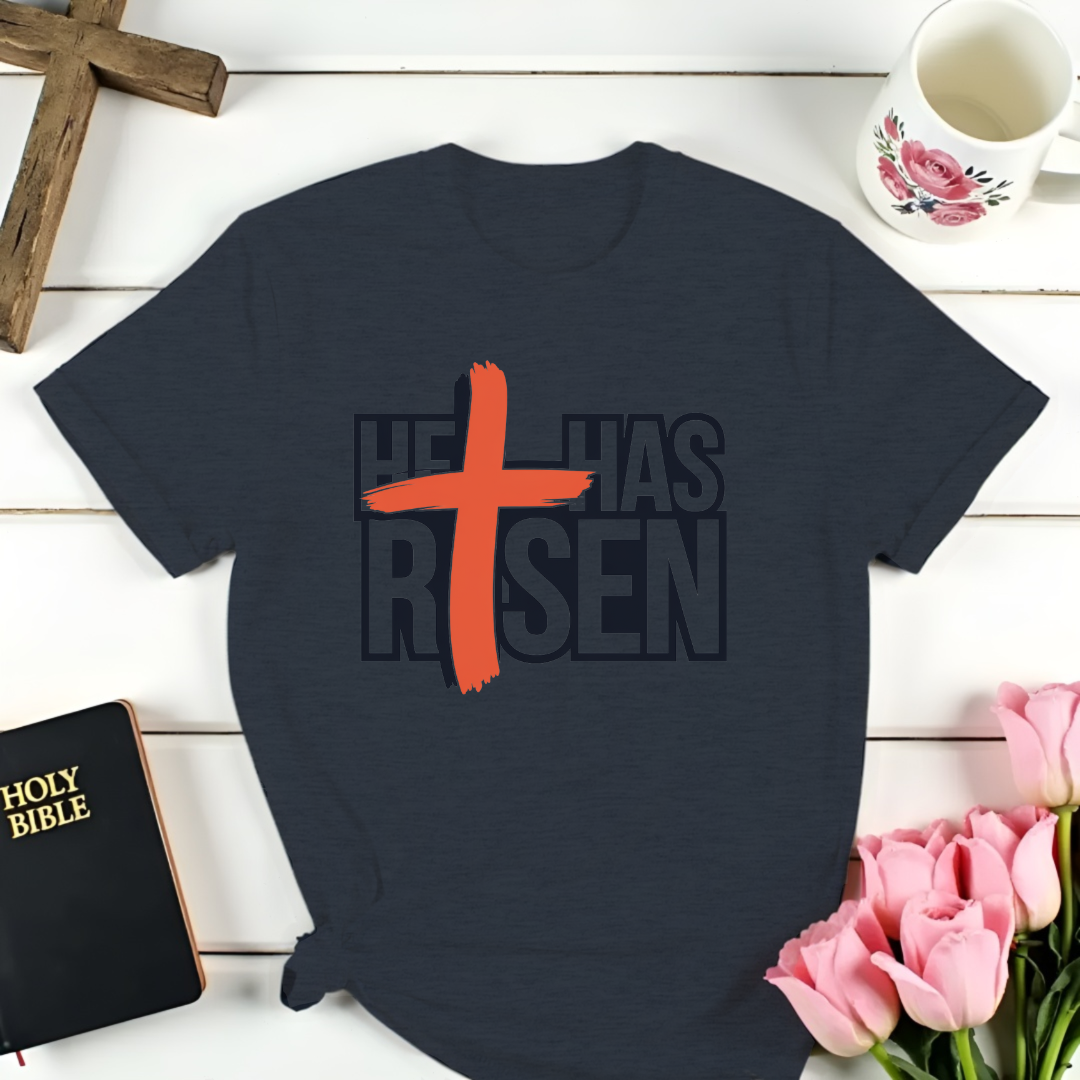 Orange Easter Cross T-Shirt