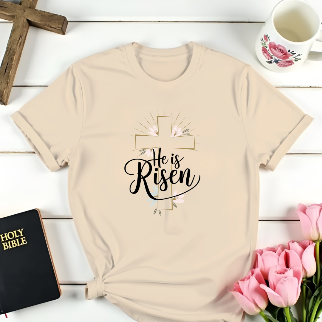 Risen Floral Cross T-Shirt