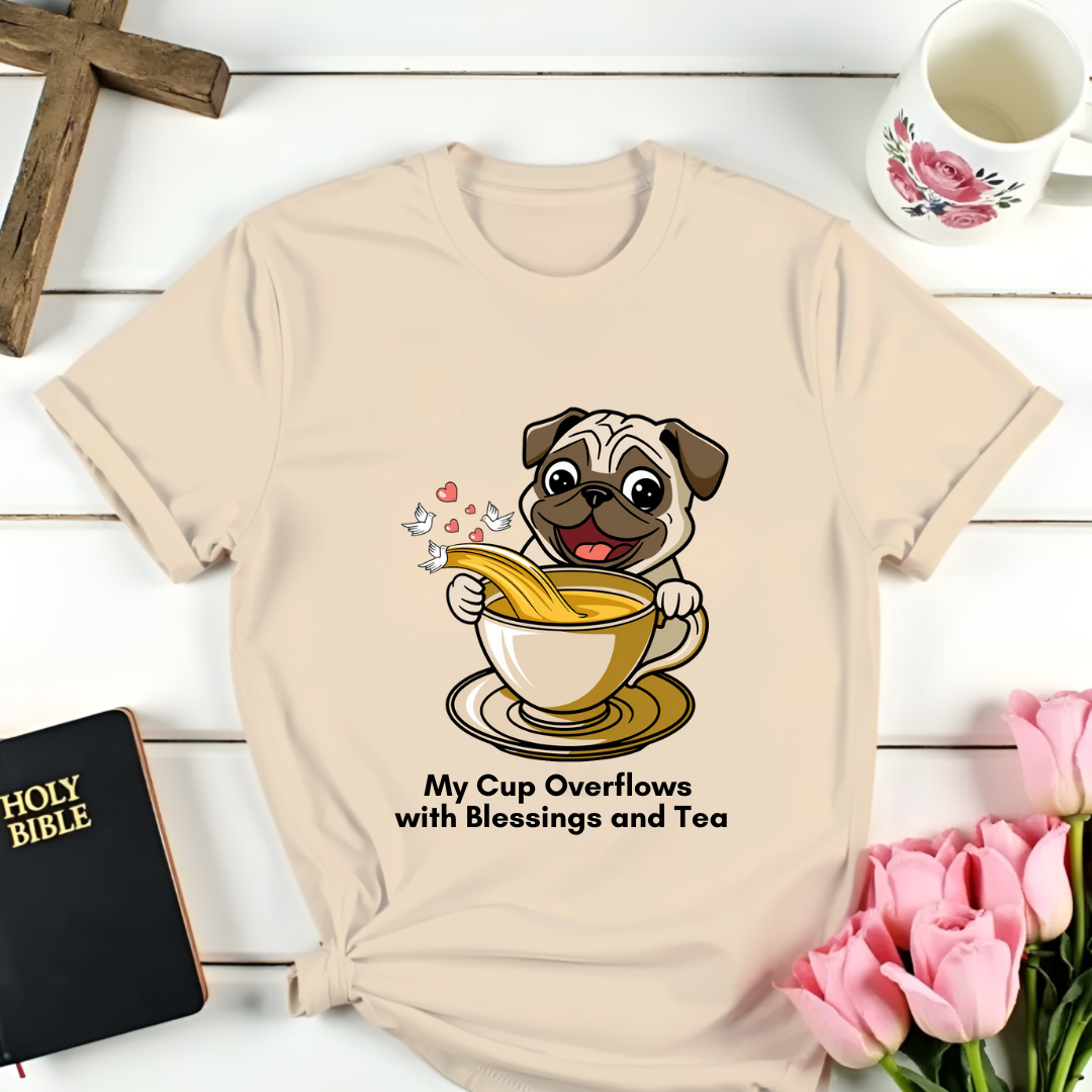Psalm 23:5 Puppy Pug T-Shirt