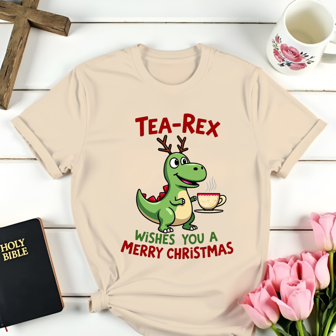 Tea- Rex Christmas T-Shirt