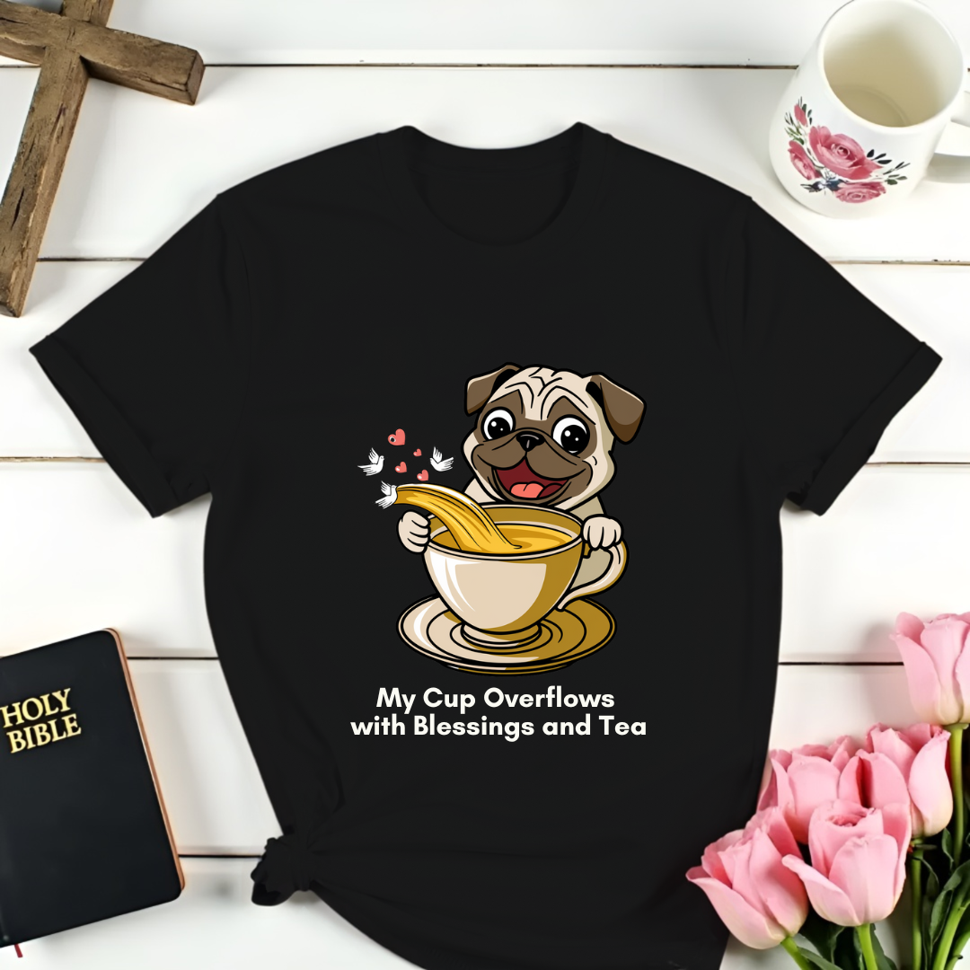 Psalm 23:5 Puppy Pug T-Shirt
