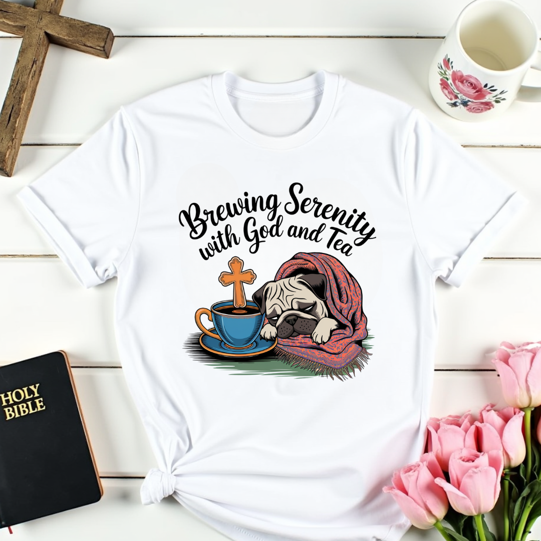 Brewing Serenity Pug T-Shirt