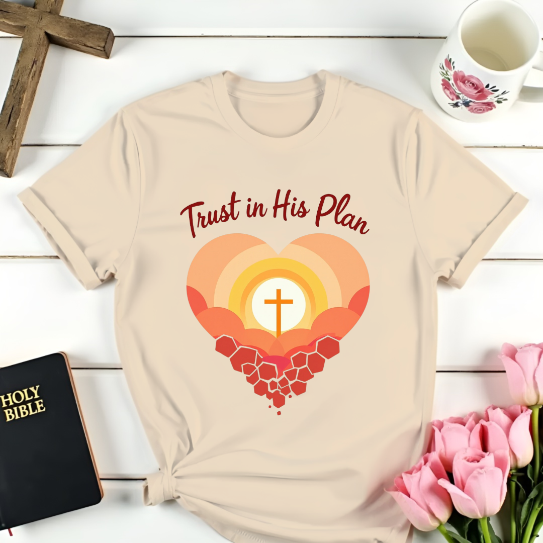 Trust In His Plan T-Shirt- Heart