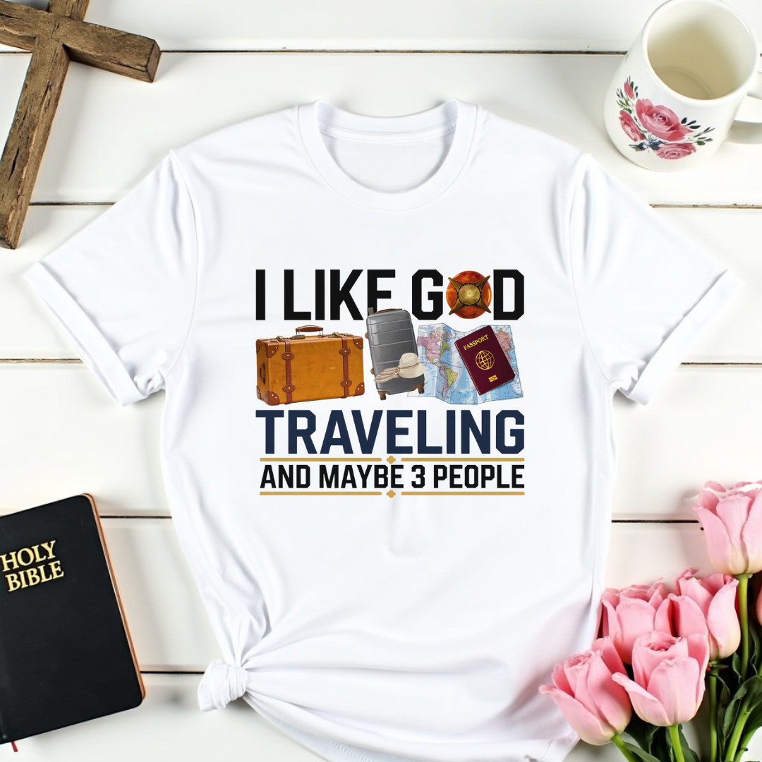 God Traveling & 3 People T-shirt