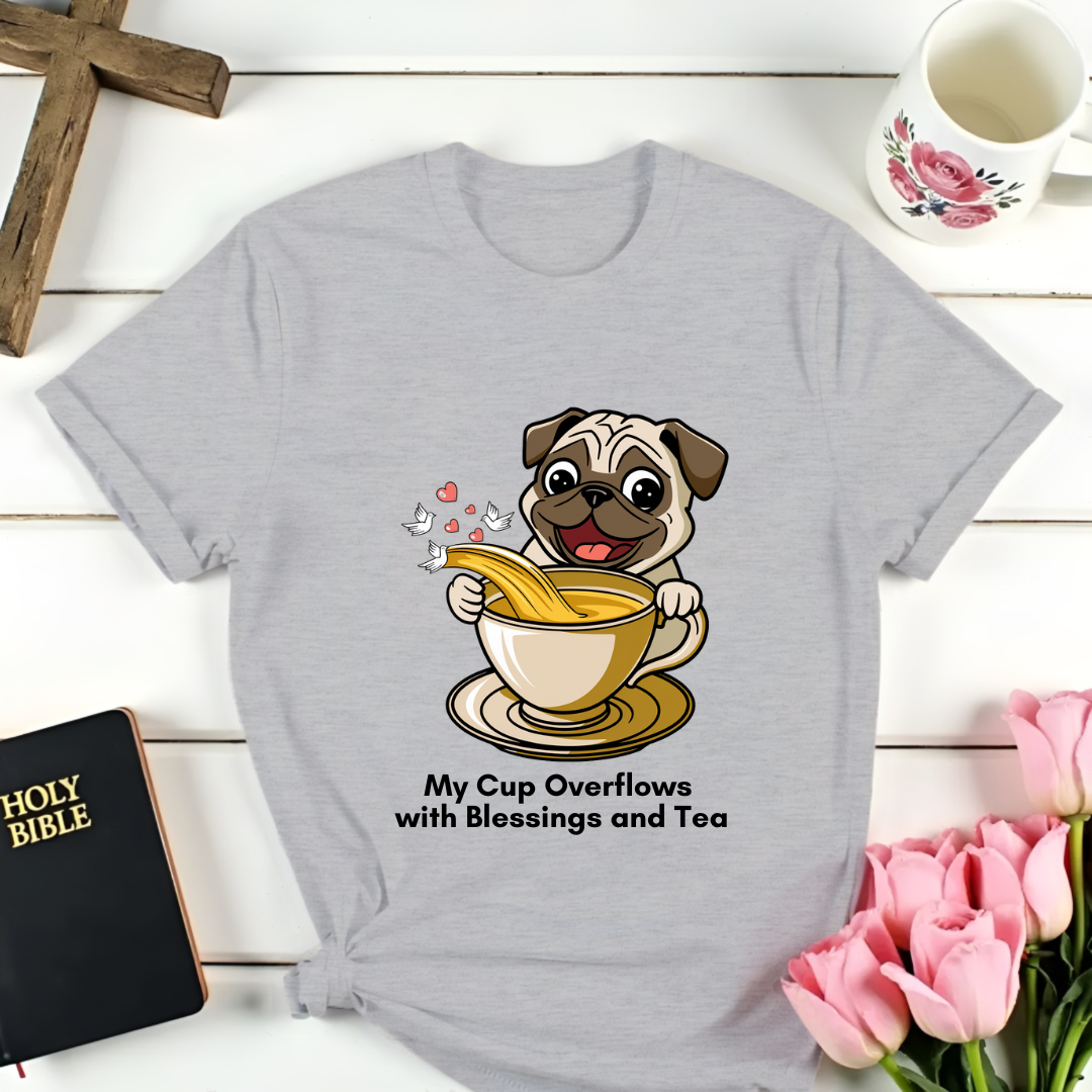 Psalm 23:5 Puppy Pug T-Shirt