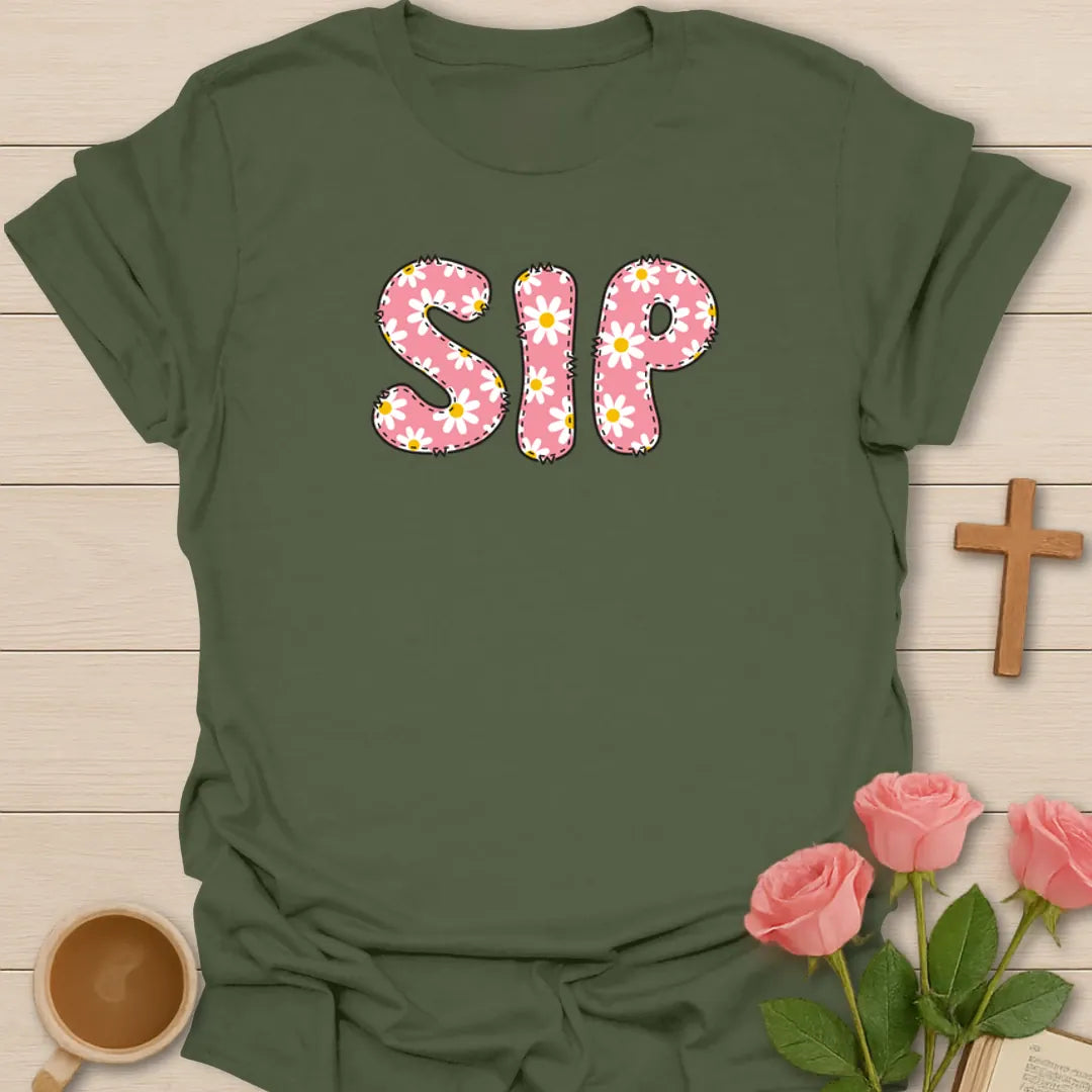 Simple Faith Tea SIP T-Shirt KozzyCo Christian and tea lover design