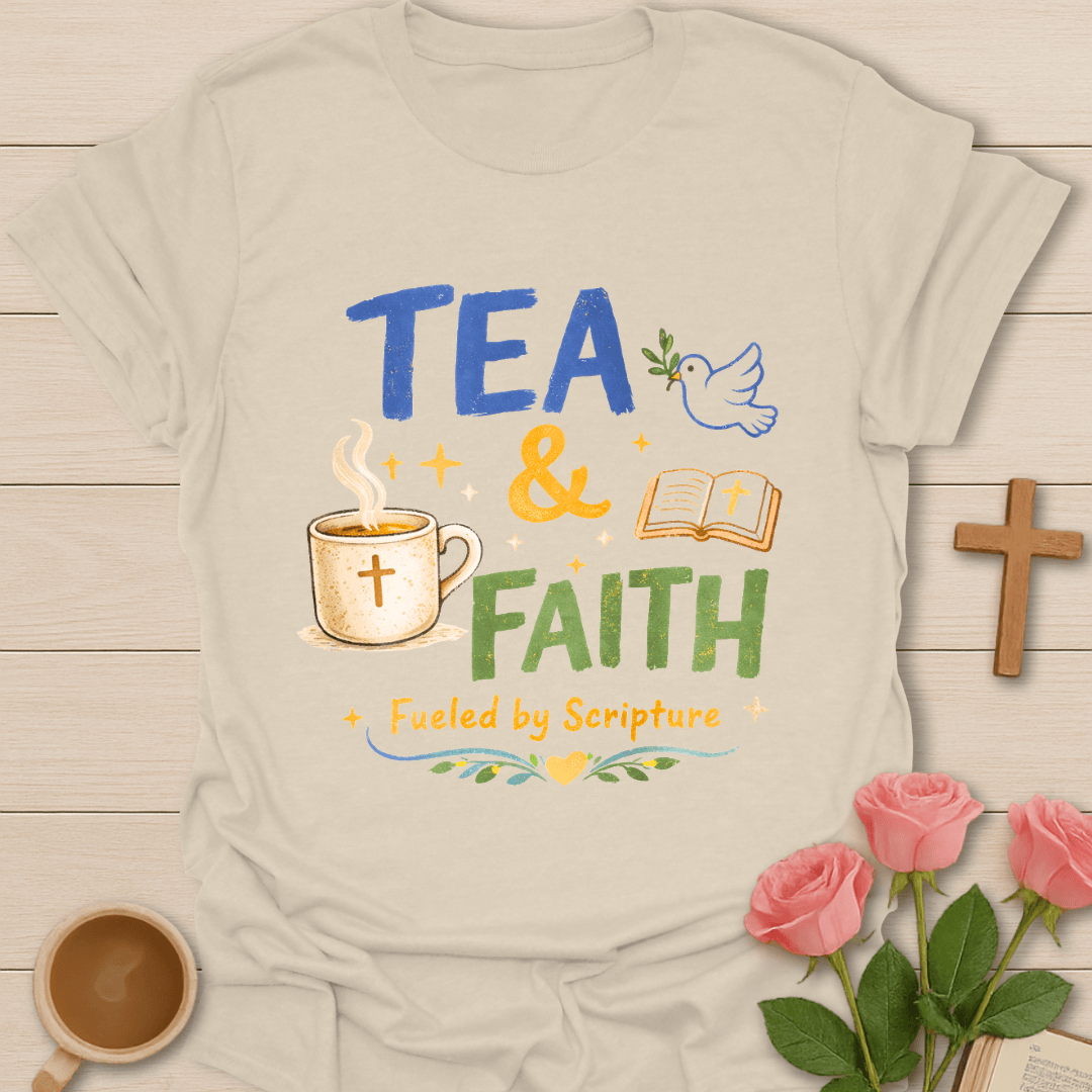 Tea & Faith: Fueled by Scripture T-Shirt T-Shirt
