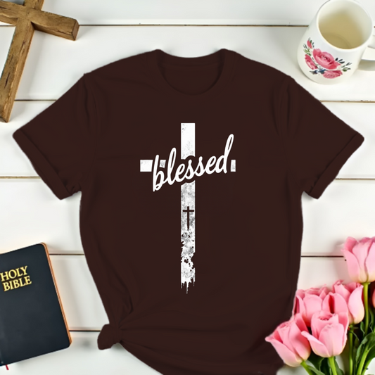 Blessed Rugged Cross T-Shirt