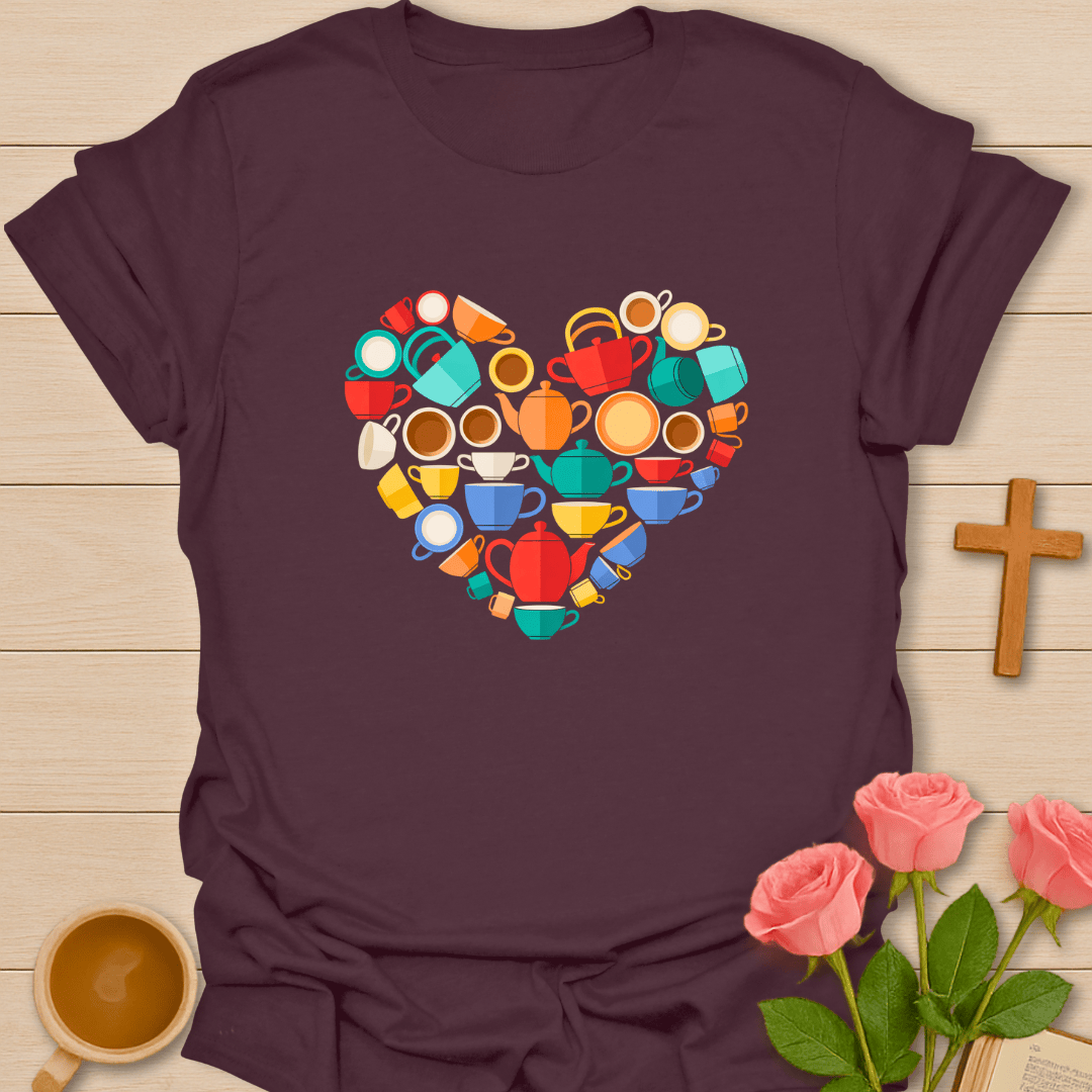 Tea Lover Heart T-Shirt T-Shirt