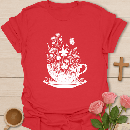 Floral Tea Cup T-Shirt