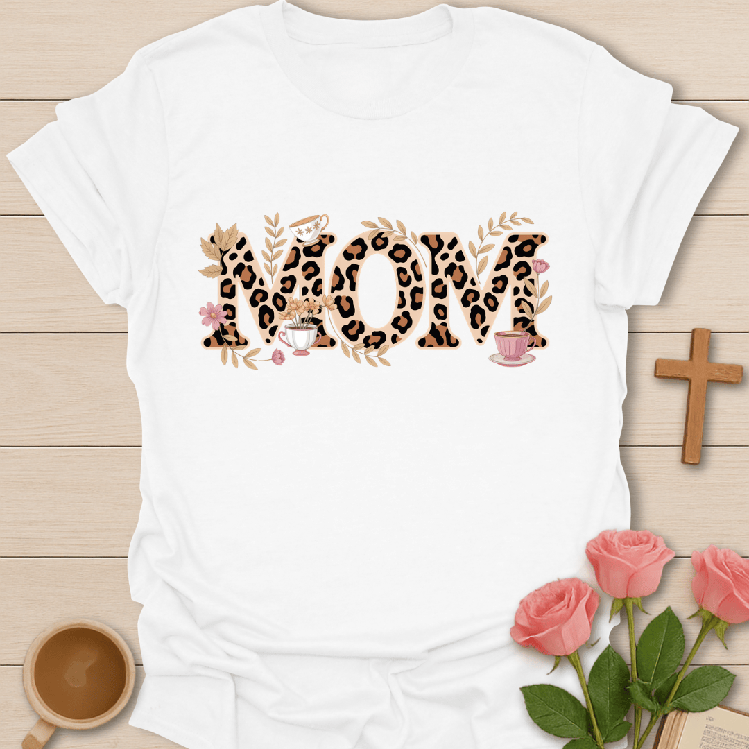 Leopard Mom Tea T-Shirt T-Shirt
