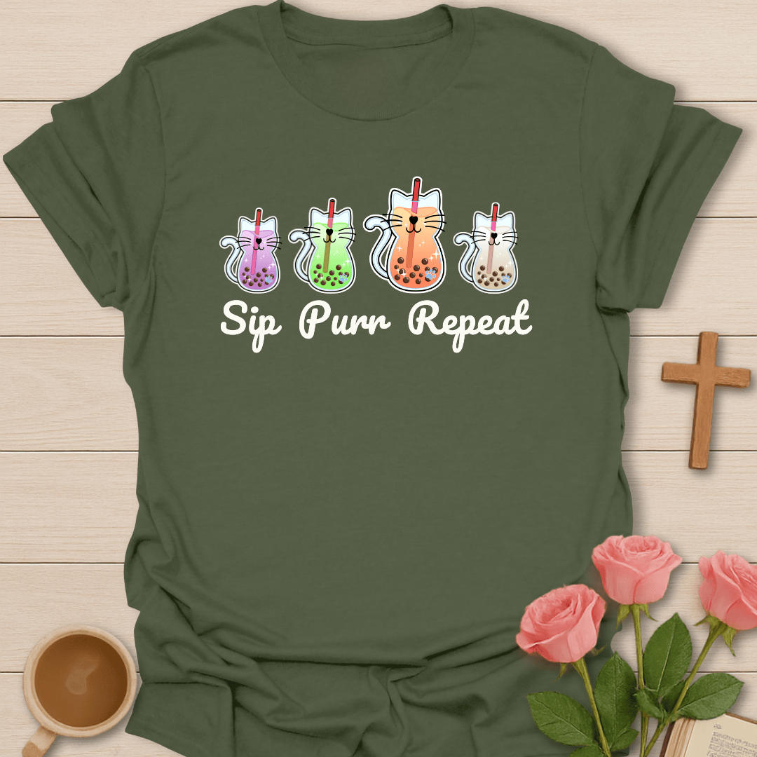 Boba Cat Tea T-Shirt