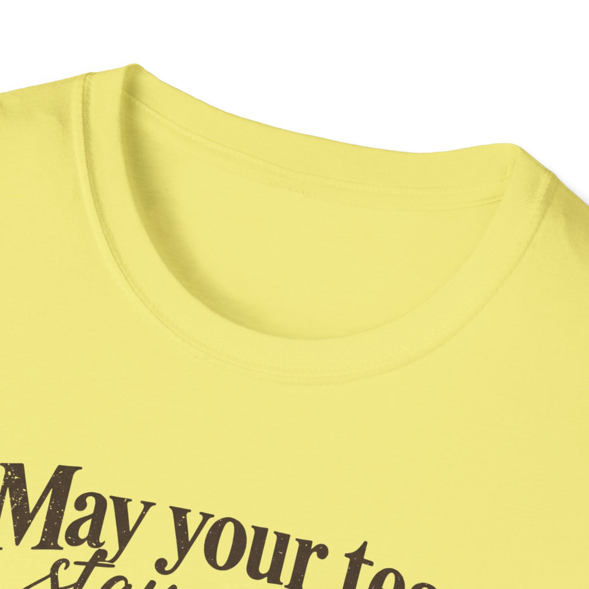 May Your Tea Stay Warm, May Your Heart Stay Peaceful, God Has Already Gone Ahead Of You t-shirt with a floral teacup marked with a cross