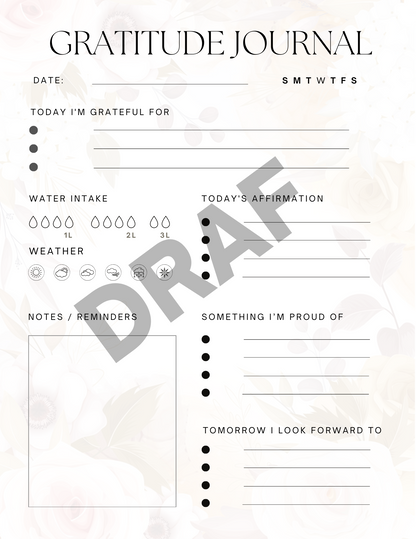 Sip Pray Repeat Digital Gratitude Journal