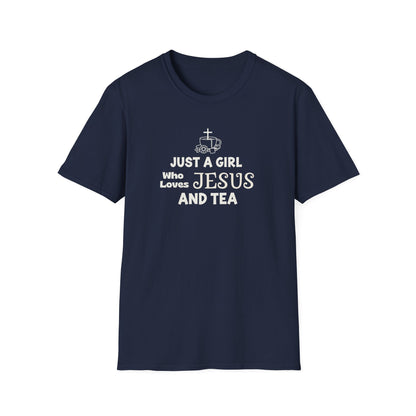 Girl Loving Jesus And Tea T-Shirt