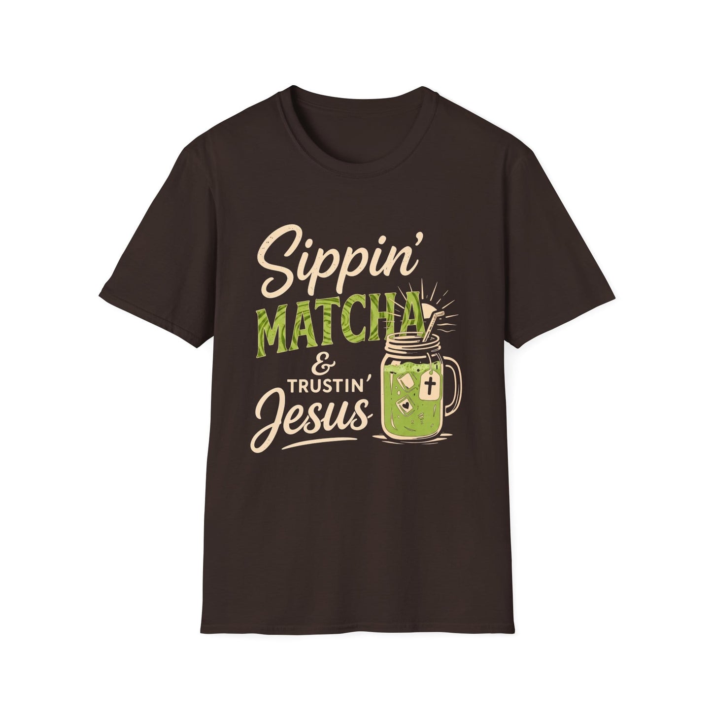 Sippin Matcha & Trustin' Jesus T-Shirt