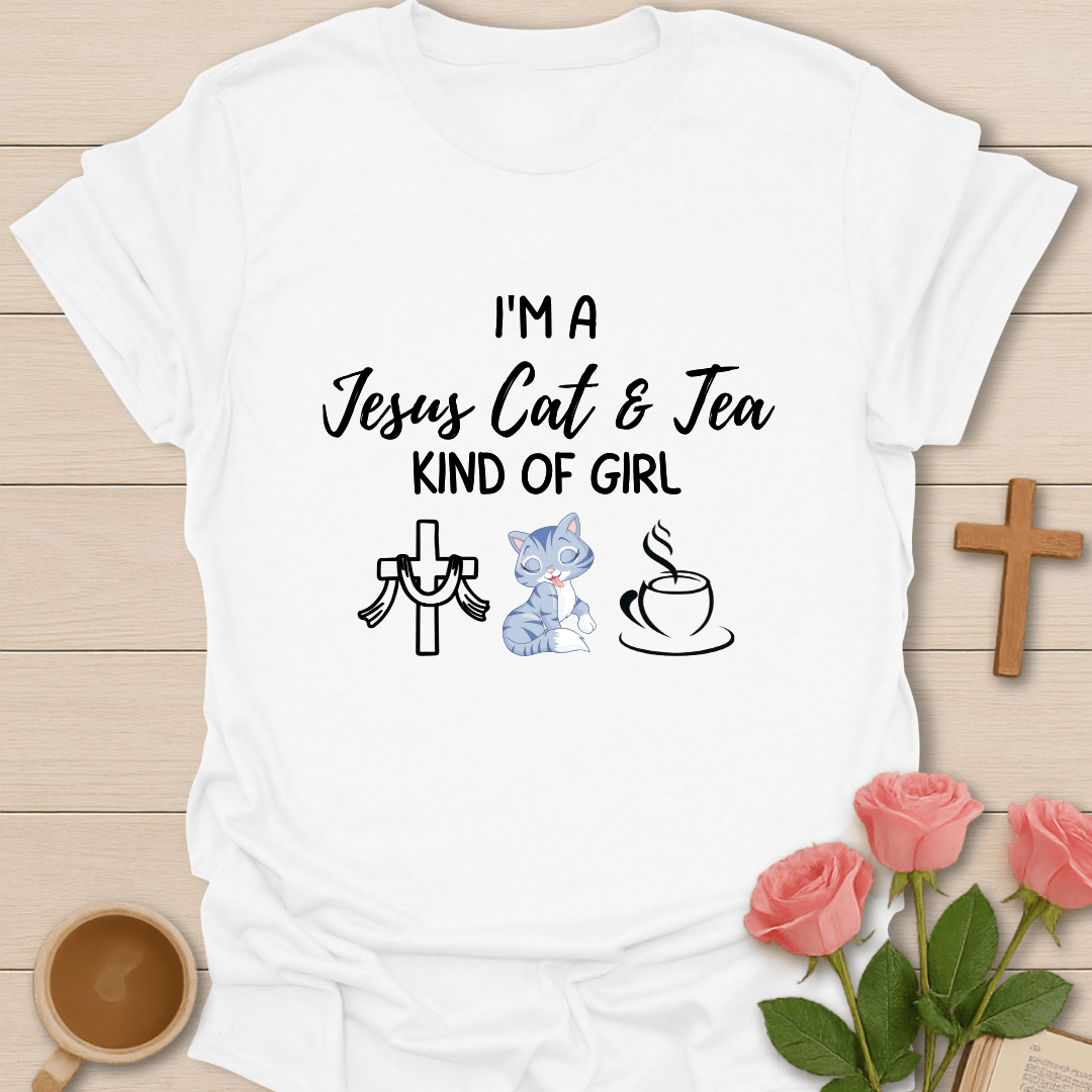 Jesus Cat & Tea Girl T-Shirt