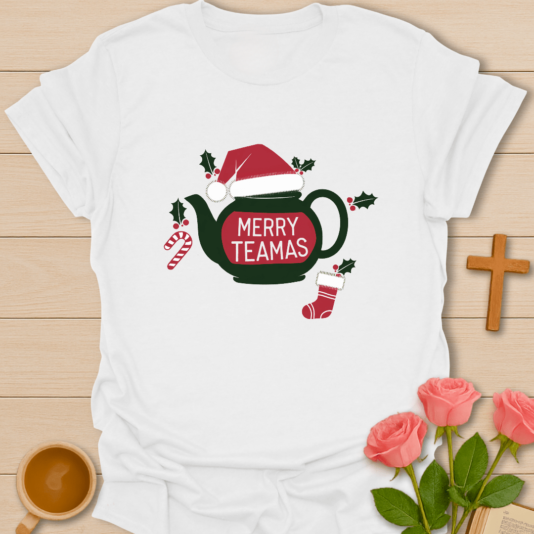 Santa Teapot Christmas T-Shirt