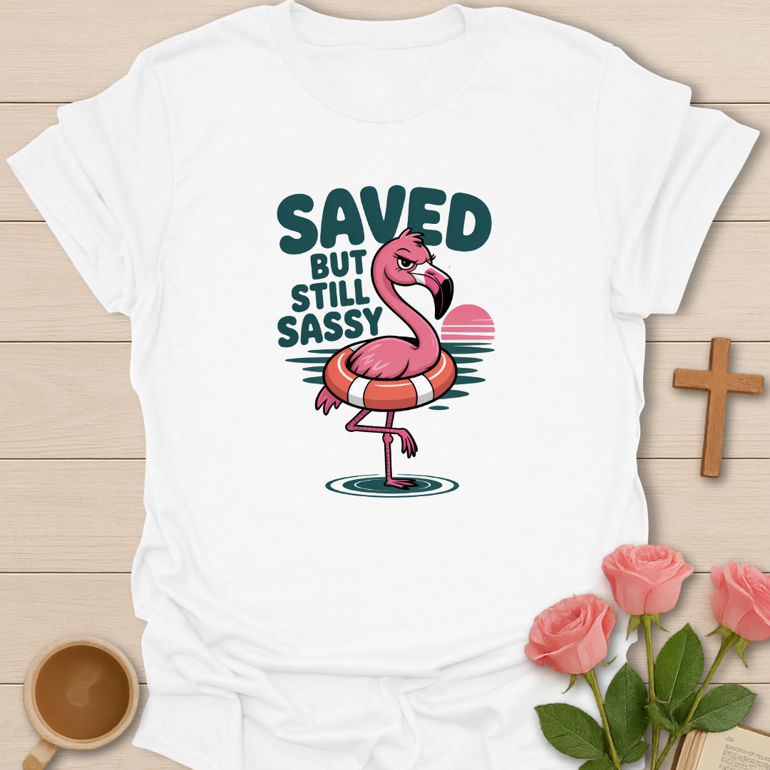 Saved & Sassy Flamingo T-Shirt