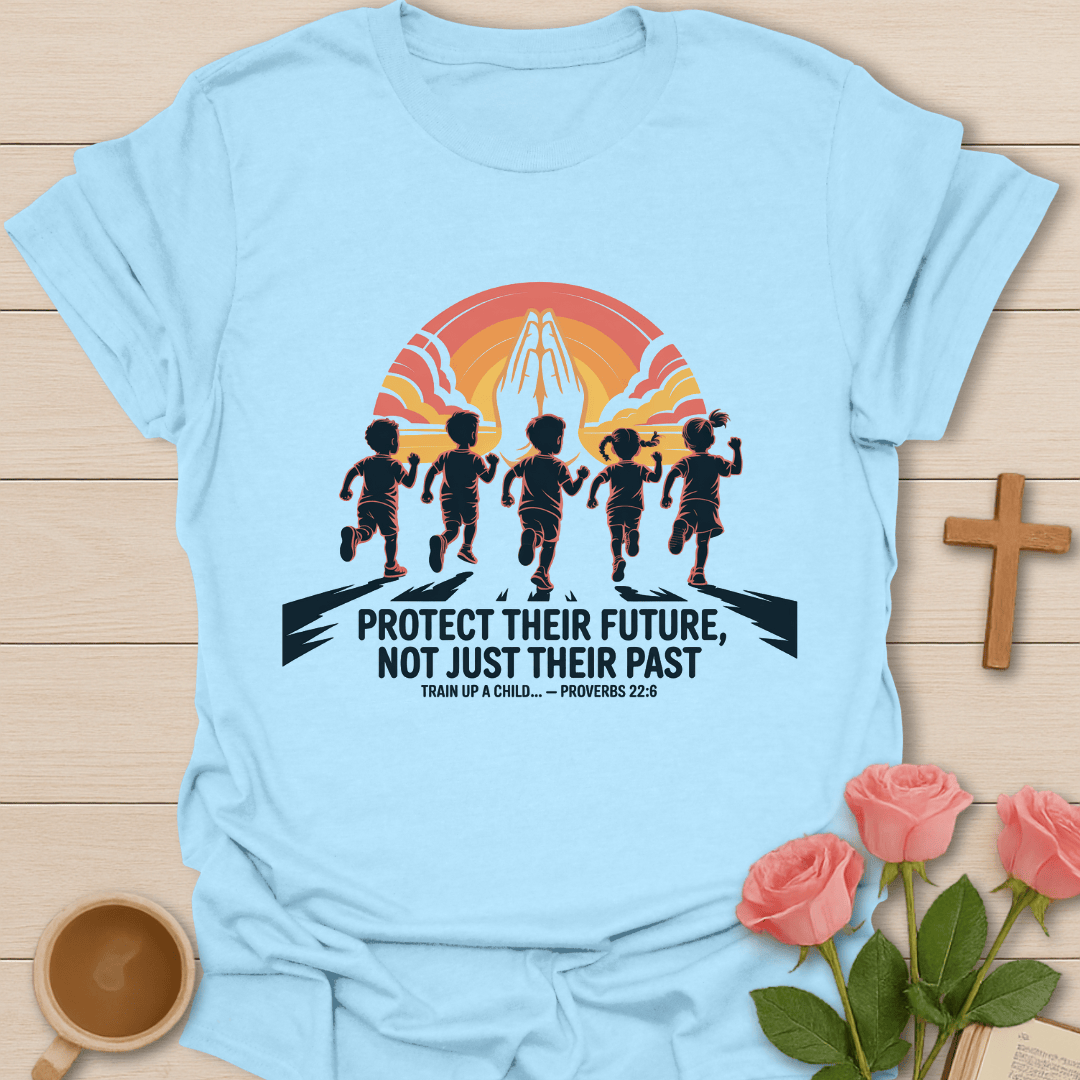 Train Up A Child T-Shirt - Kozzy Co Light Blue / S