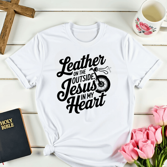 Jesus In My Heart Biker T-Shirt
