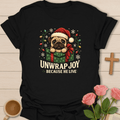 Unwrap Christmas Joy Pug T-Shirt T-Shirt