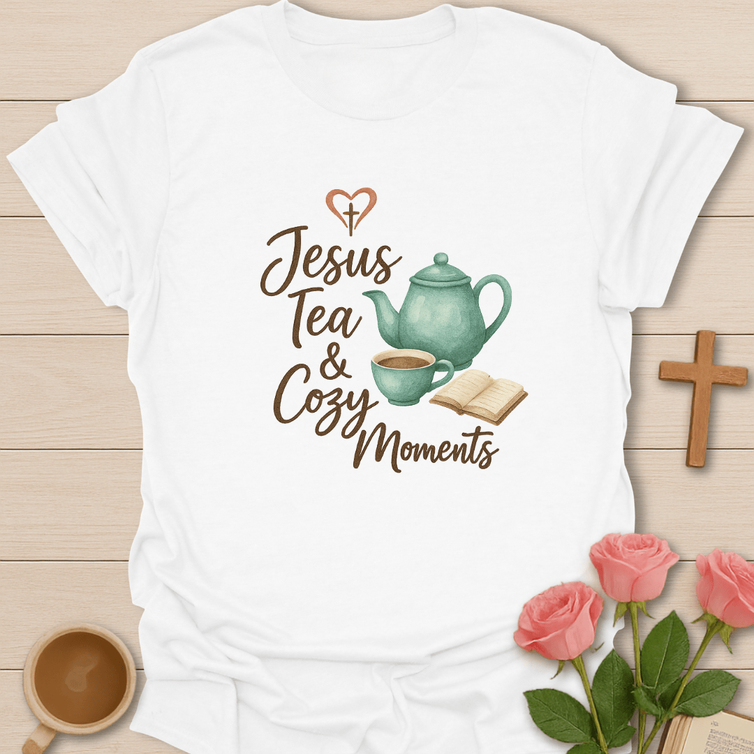 Jesus Tea Cozy Moments T-Shirt - Kozzy Co White / S