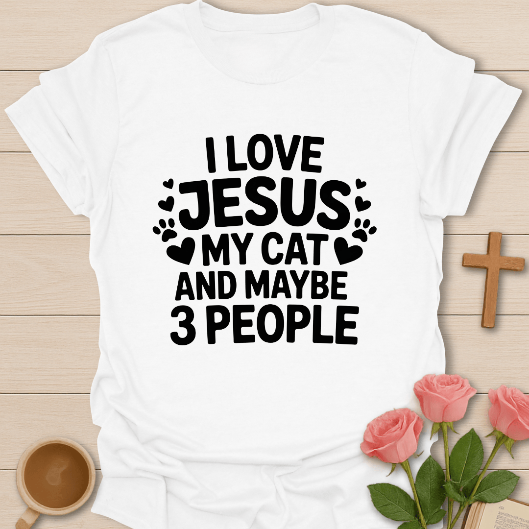 Love Jesus & Cat T-Shirt