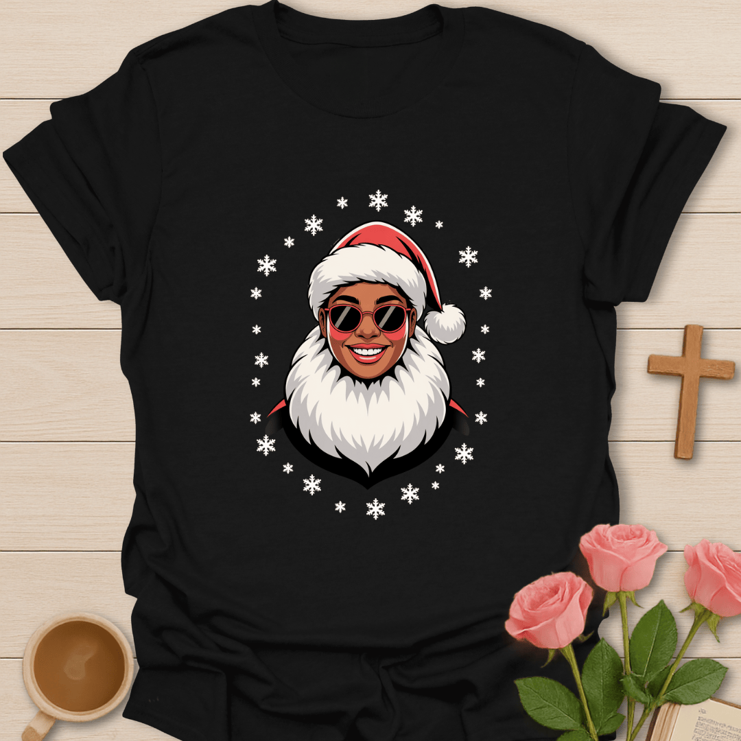 Diva Santa Christmas T-Shirt - Kozzy Co Black / S