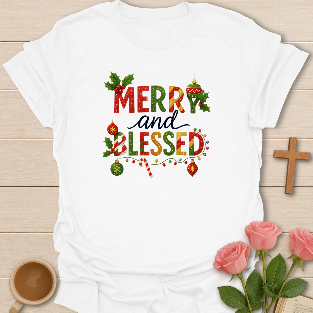 Christmas Merry & Blessed T-Shirt