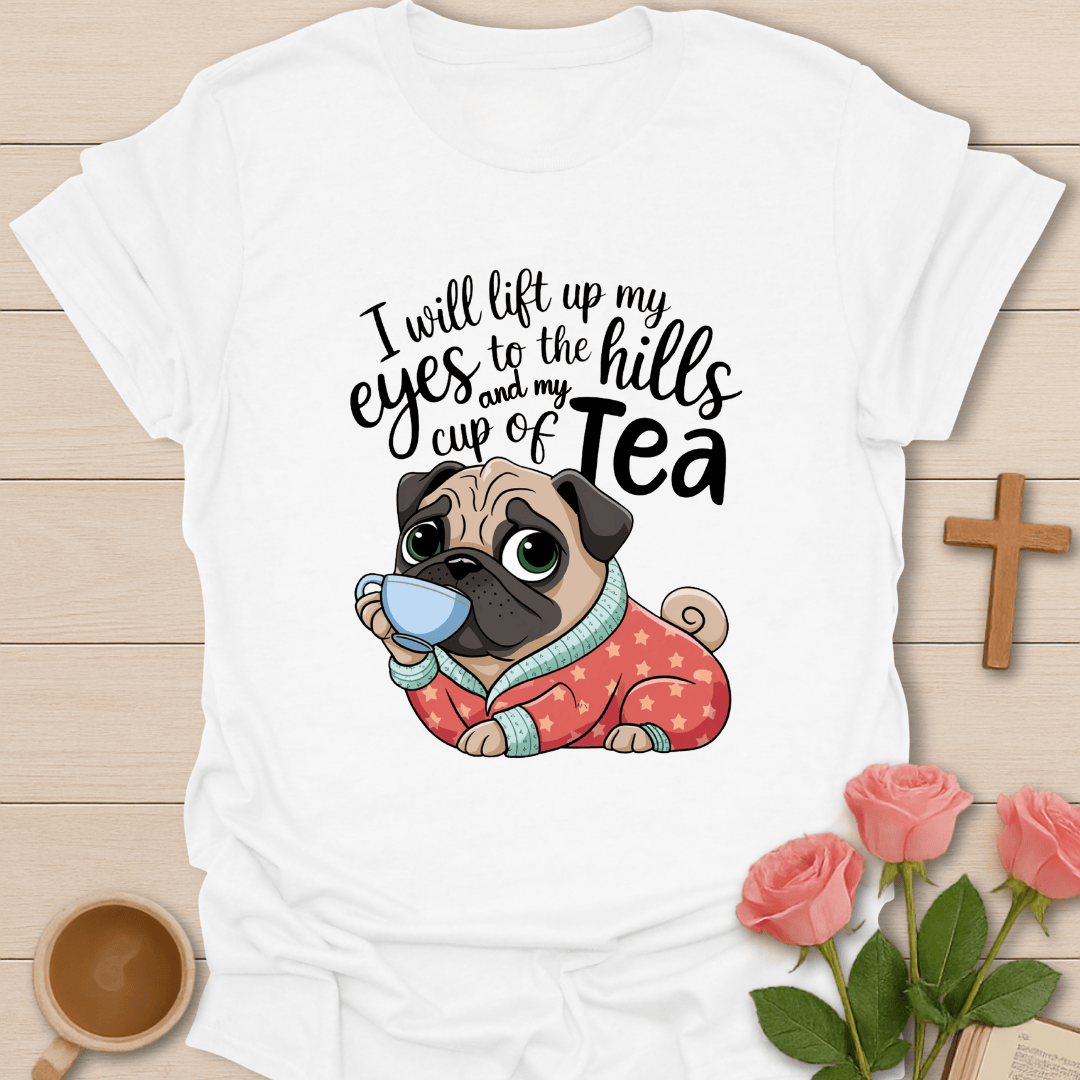 Cup Of Tea Pug T-Shirt