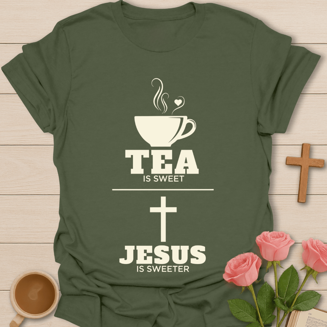 Jesus Is Sweeter Tea T-Shirt KozzyCo Christian and tea lover design