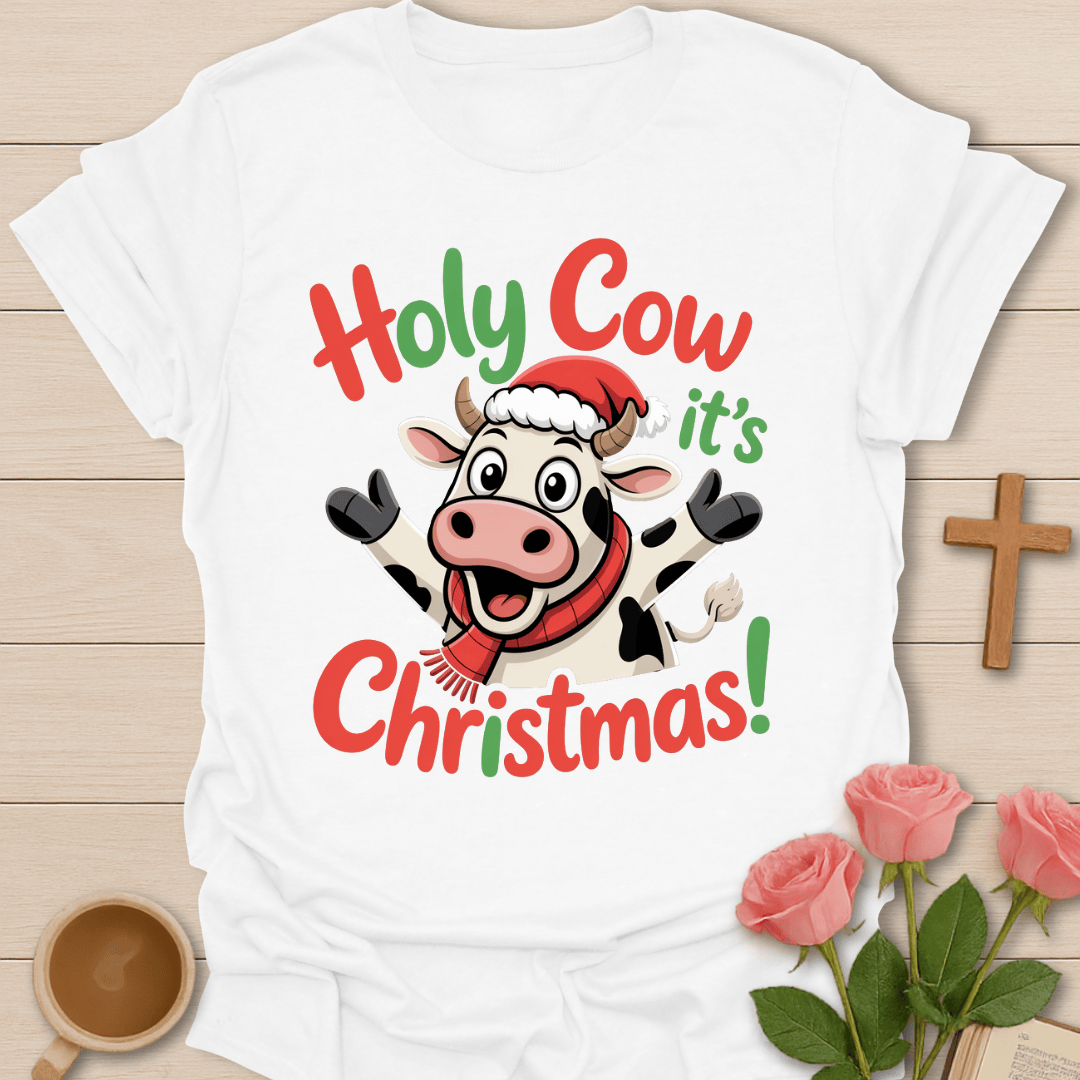 Holy Cow It's Christmas T-Shirt T-Shirt