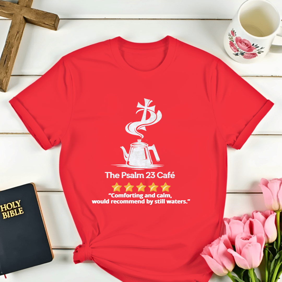 Psalm 23 Cafe 5 Star Review T-Shirt - Kozzy Co