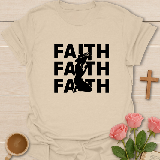 Kneeling Lady Faith T-Shirt