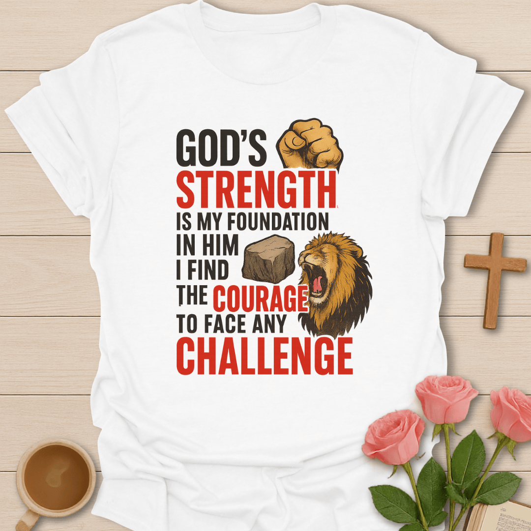 God's Strength T-Shirt - Kozzy Co White / S