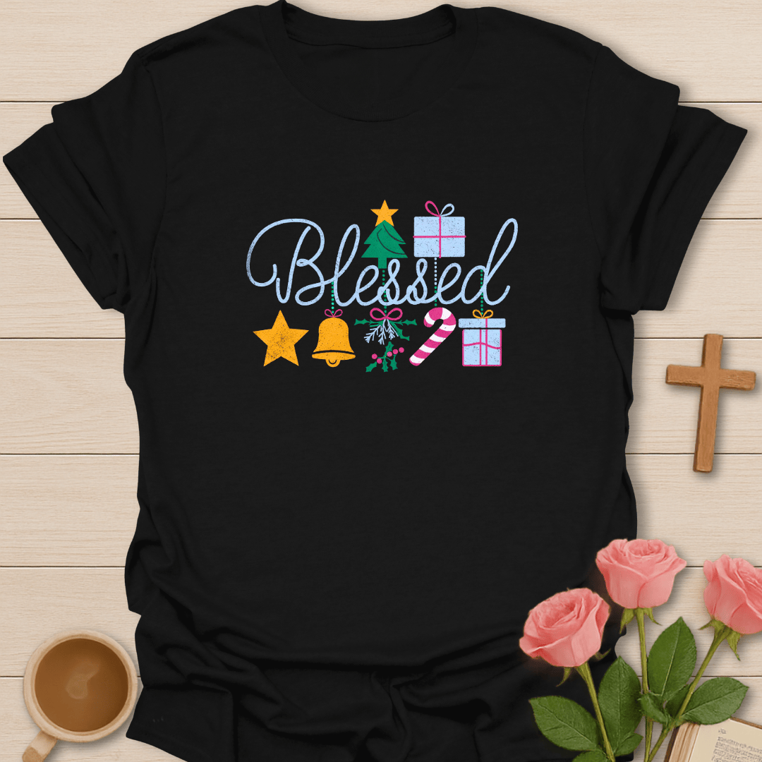 Blessed Christmas T-Shirt - Kozzy Co Black / S