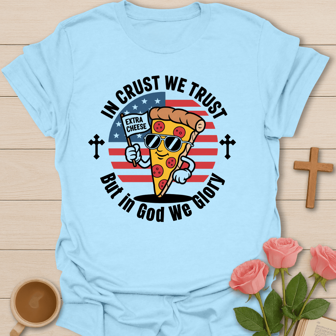 Pizza Faith T-Shirt - Kozzy Co Light Blue / S