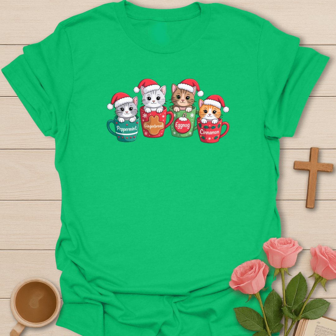 Christmas Kitten Mugs T-Shirt T-Shirt