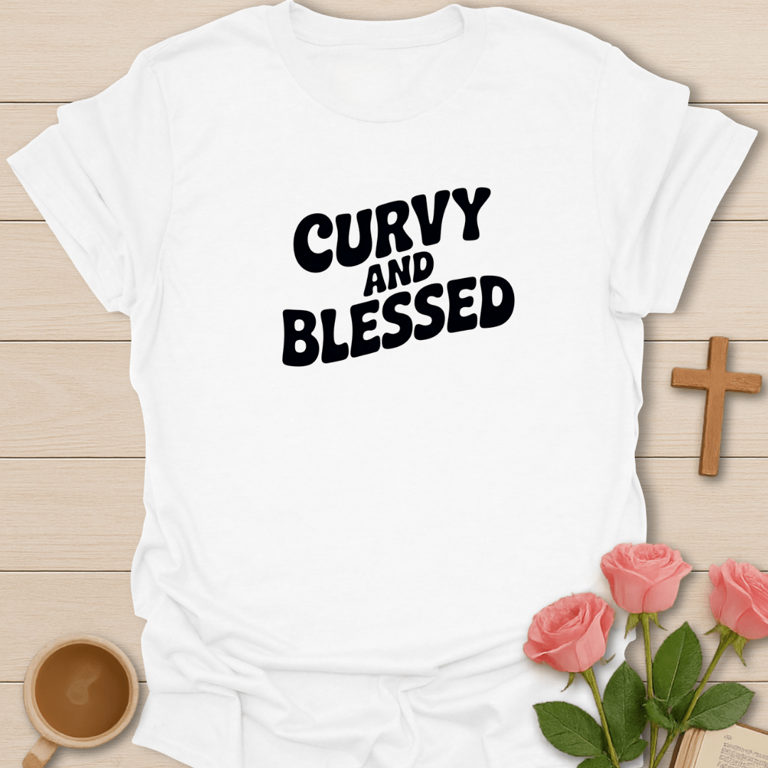 Curvy And Blessed T-Shirt - Kozzy Co White / S
