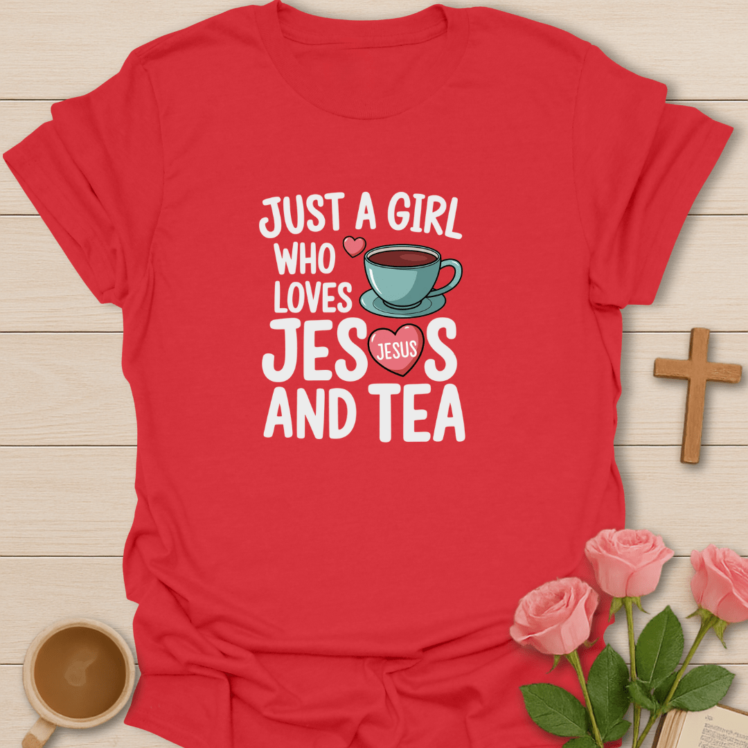 Loves Jesus And Tea T-Shirt T-Shirt