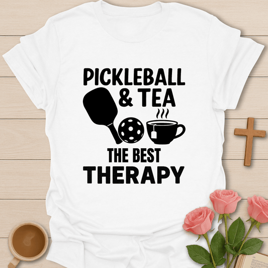 Pickleball & Tea Best Therapy T-Shirt T-Shirt